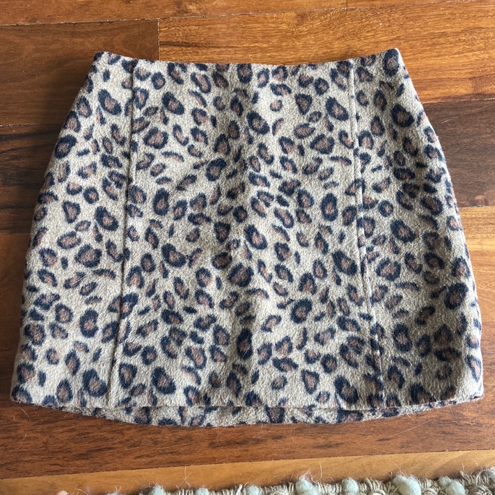 Topshop Leopard Print Mini Skirt